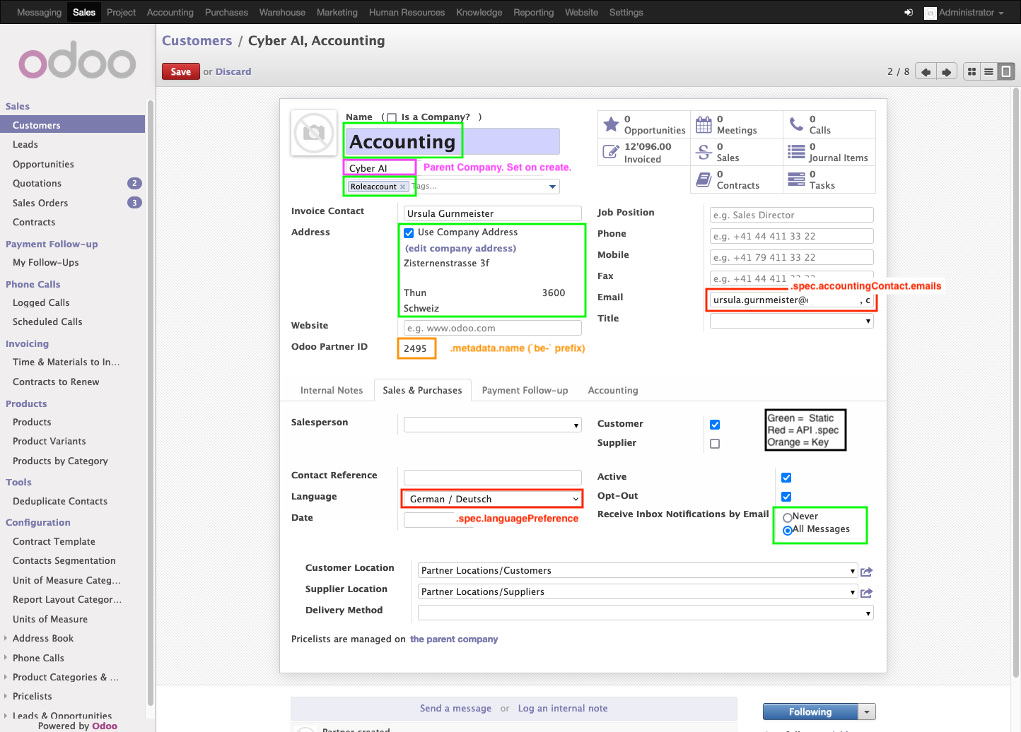 ERP Accounting Contact